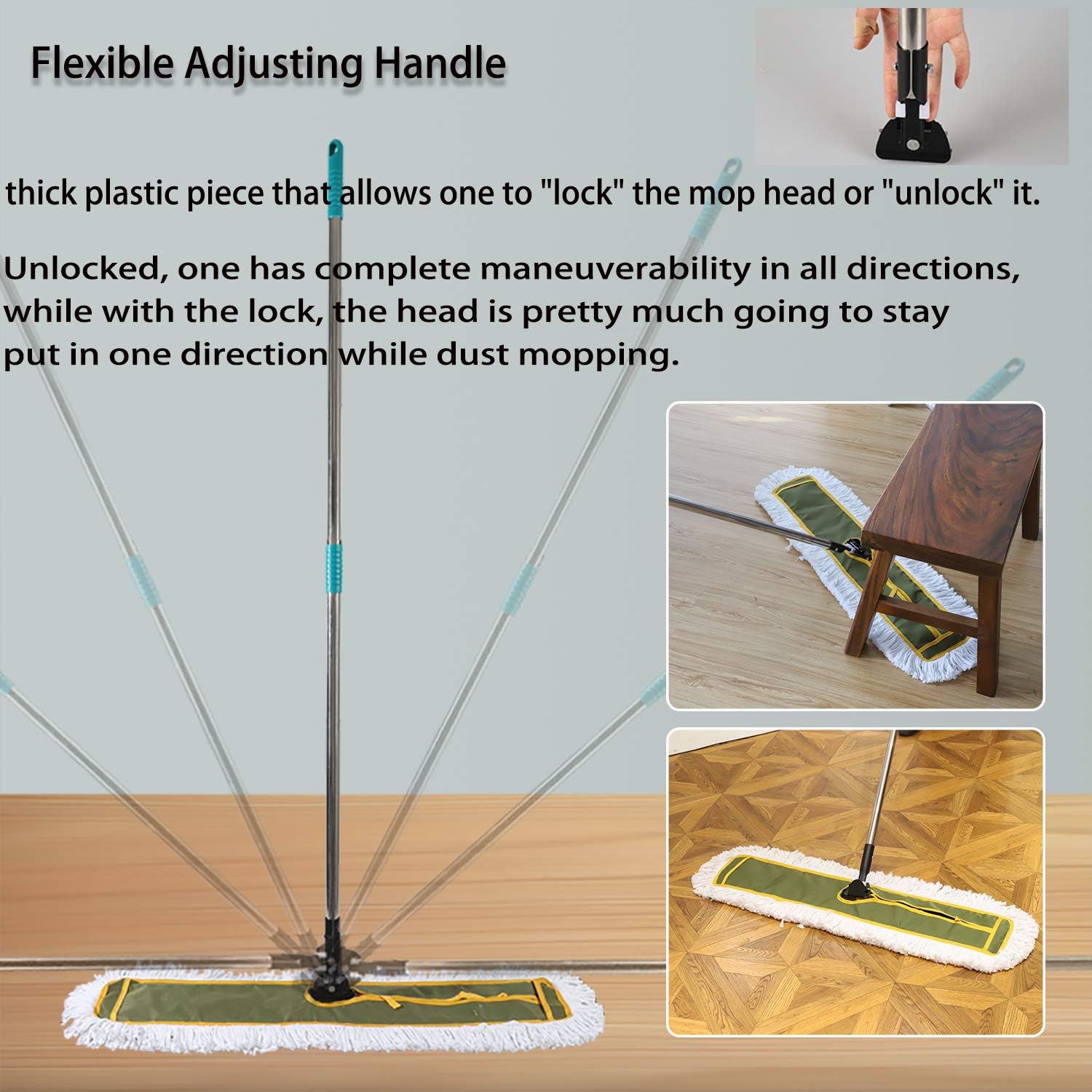 OFO 36inch Industrial Commercial Dust Mop 2 Sets //Heavy Duty Dust Mop // 63inch Length Stainless