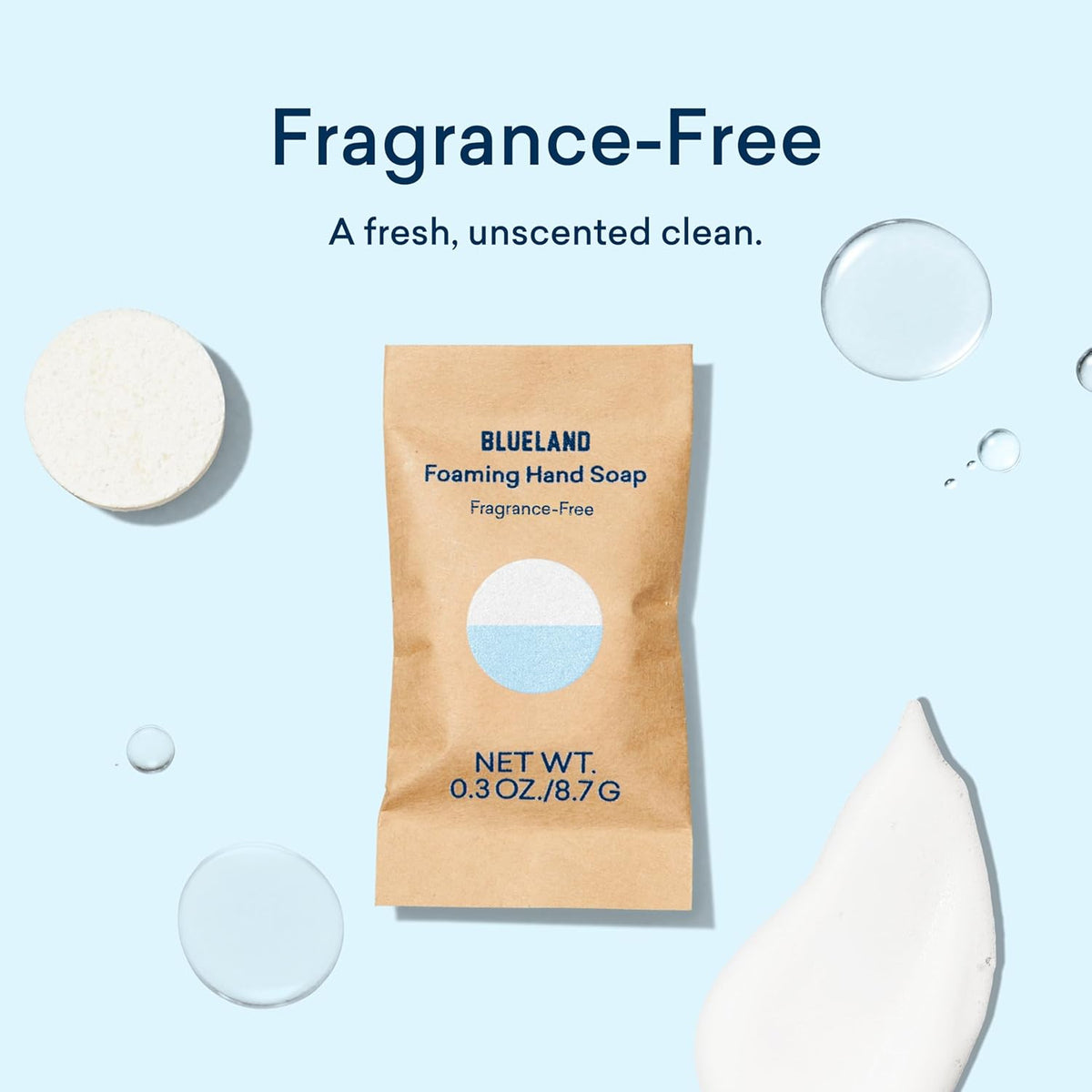 BLUELAND Foaming Hand Soap Refill Tablets, 10-Pack, Fragrance Free, Eco Friendly Cleaning Products