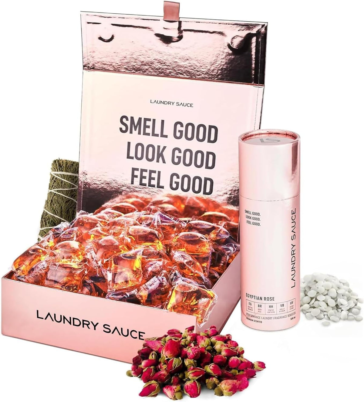 Laundry Sauce - Luxury Scented Laundry Detergent Pods & Scent Booster Bundle (Egyptian Rose)
