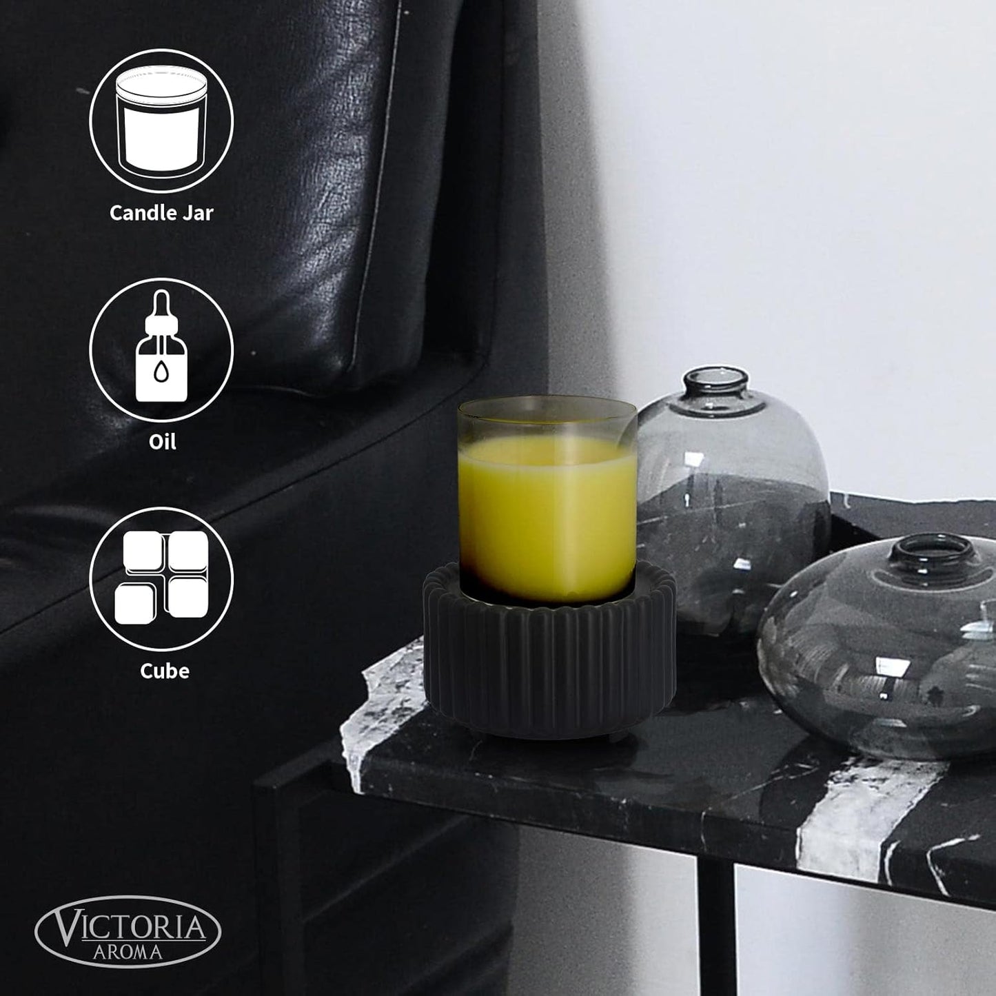Ceramic Wax Melt Warmer 3-in-1 Candle Wax Warmer for Scented Wax Melter Electric Fragrance Wax