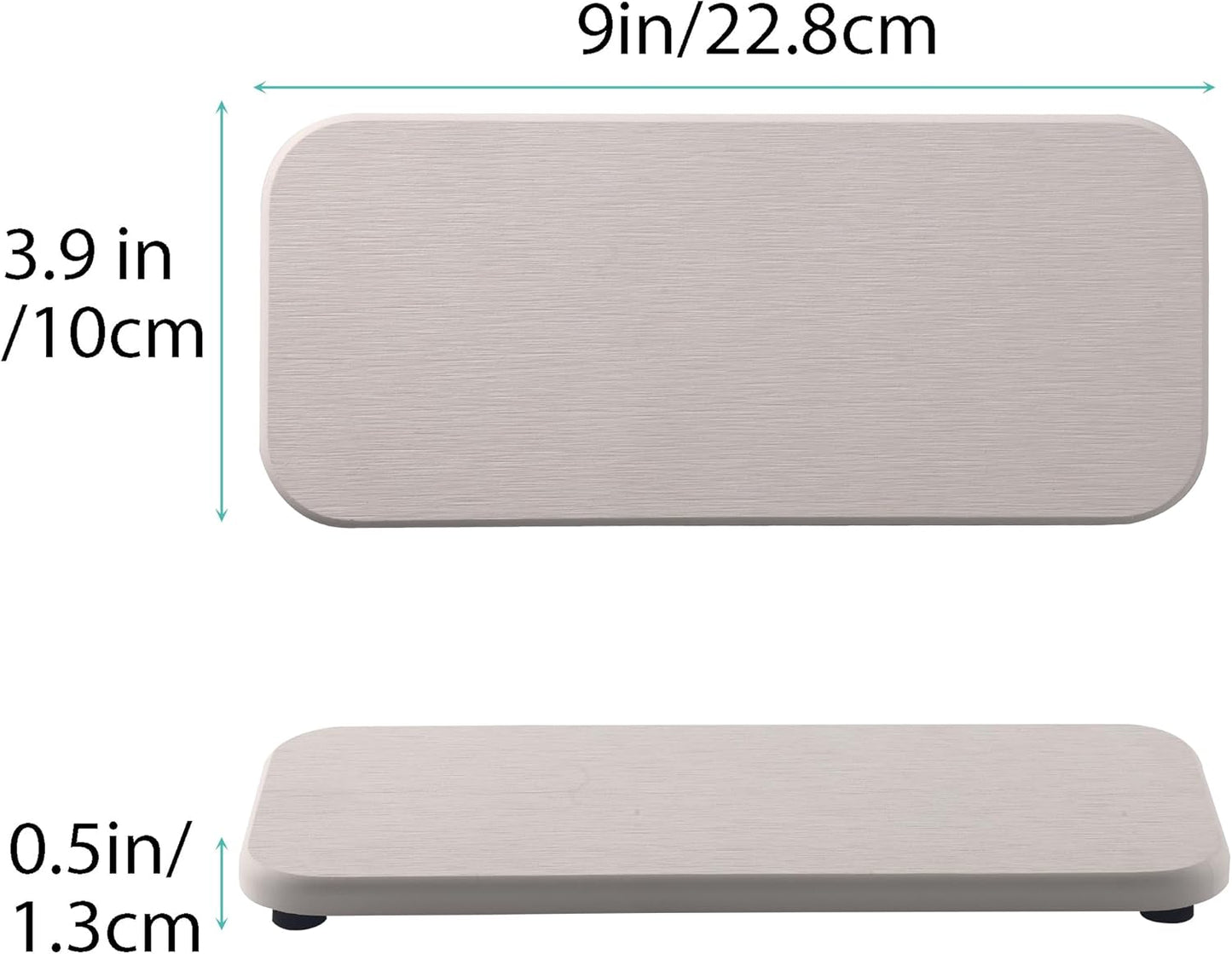 2 Pcs Water Absorbing Stone Trays, Kitchen/Bathroom Sink Soap Dish, Diatomite Tray Used for Hand