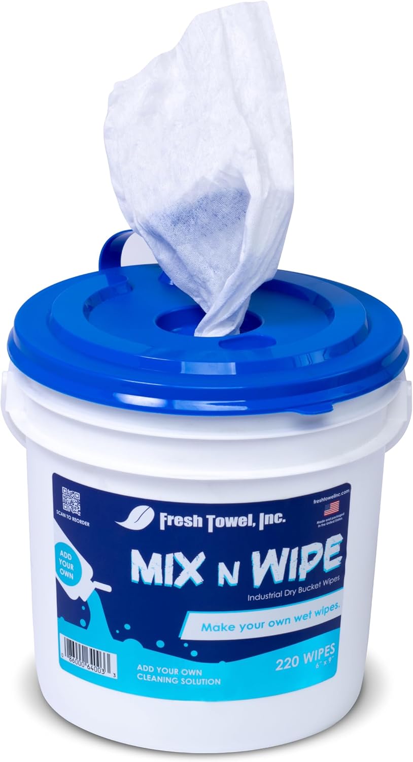Fresh Towel Mix-N-Wipe Dry Wipes Refill, 1-Pack (220 Sheets) – Make Your Own Wet Wipes – 6" x 9"