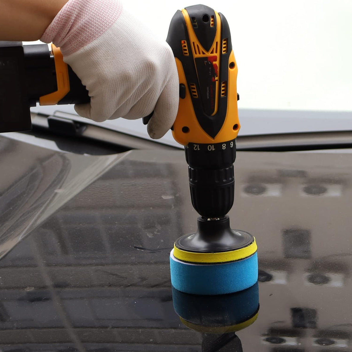 74PCS 3Inch Car Headlight Restoration and Polishing Kit, Sanding Discs with 1/4" and M10 Backing