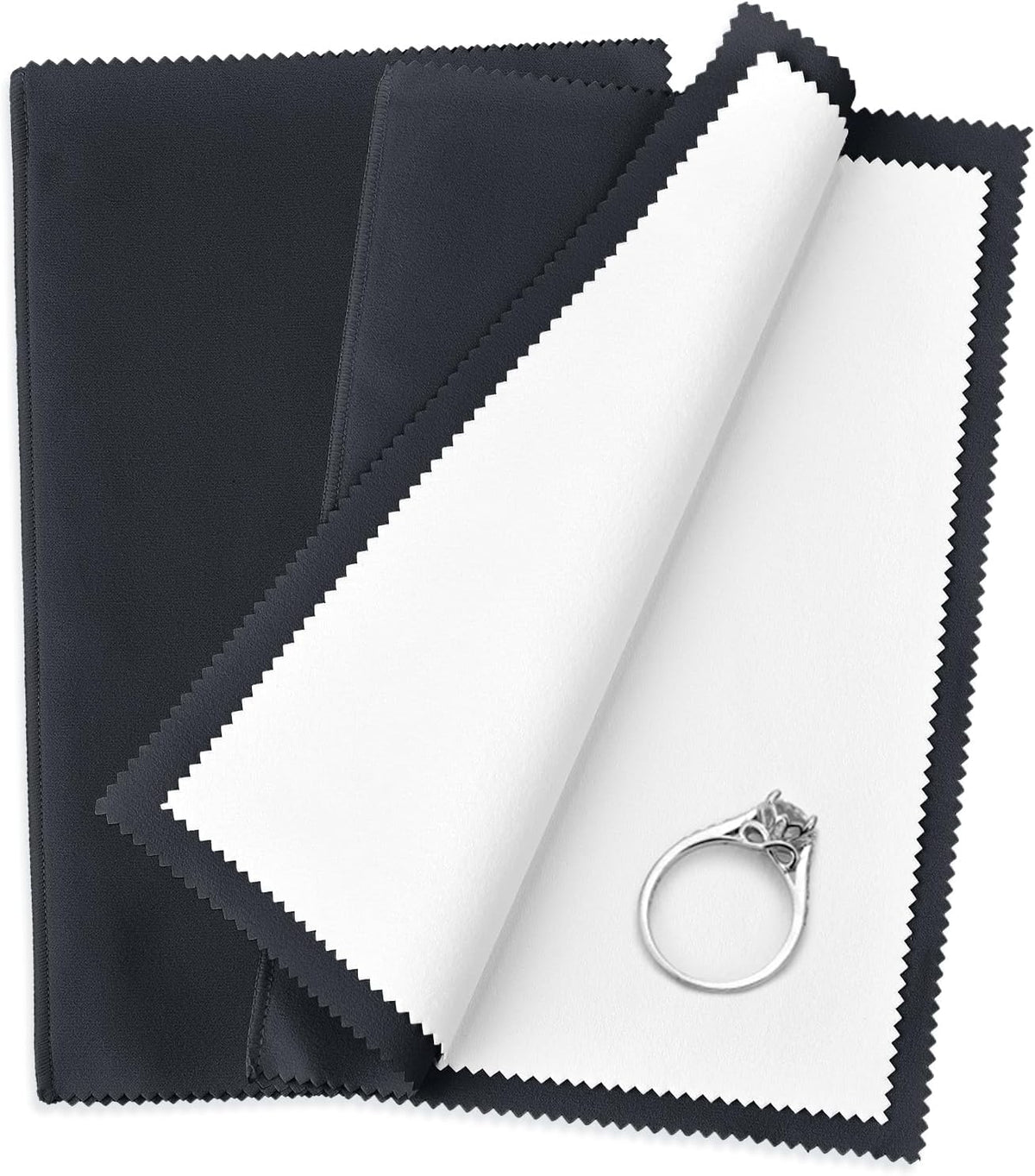 SEVENWELL Silver Polishing Cloth, Jewelry Cleaner Cloth for Sterling Silver Jewelry, Gold