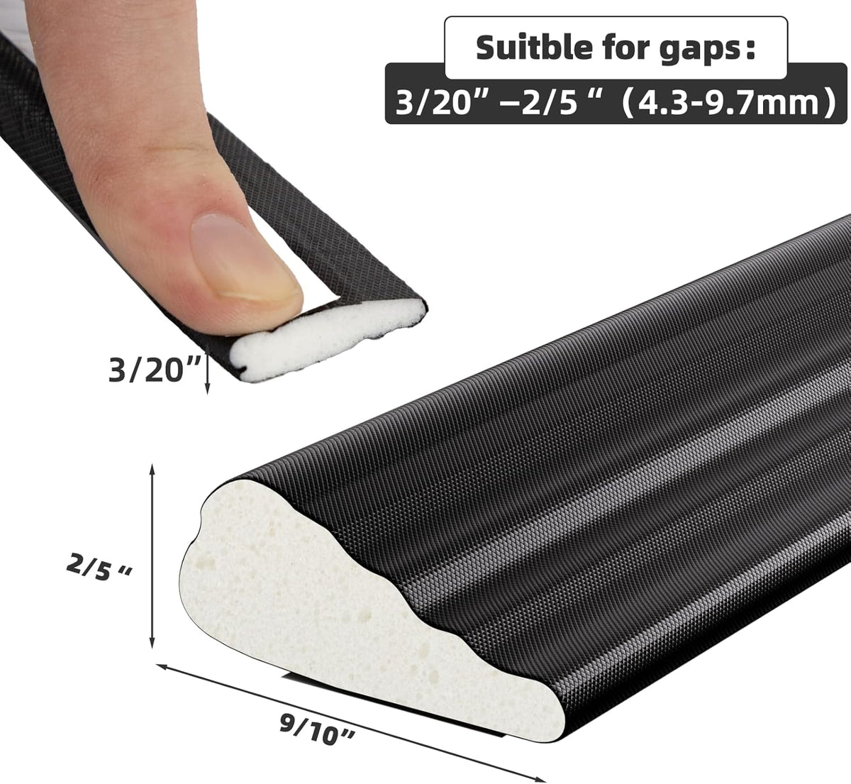 9.8 Ft Weather Stripping Seal Strip for Doors/Windows,Soundproofing Window Insulation Draft Stopper