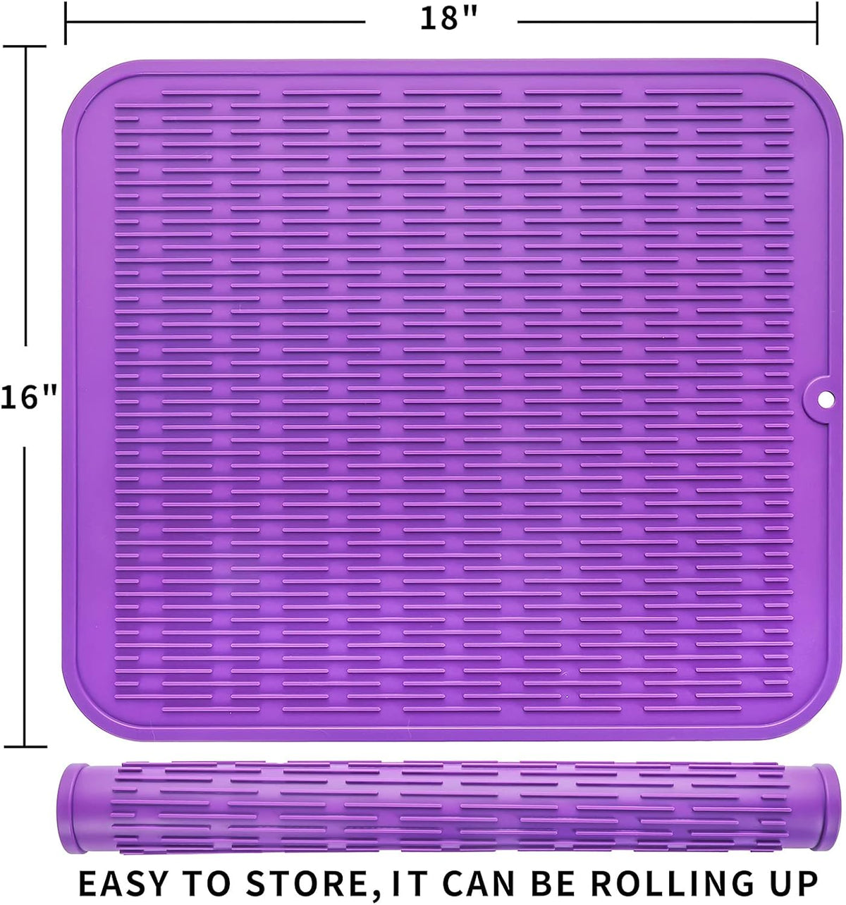 Silicone Dish Drying Mat for Multiple Usage,Easy clean,Eco-friendly,Heat-resistant Silicone Mat for