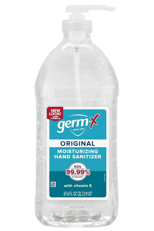 Germ-X Original Hand Sanitizer, Fast-Drying Moisturizing Gel with Vitamin E, Instant & No Rinse