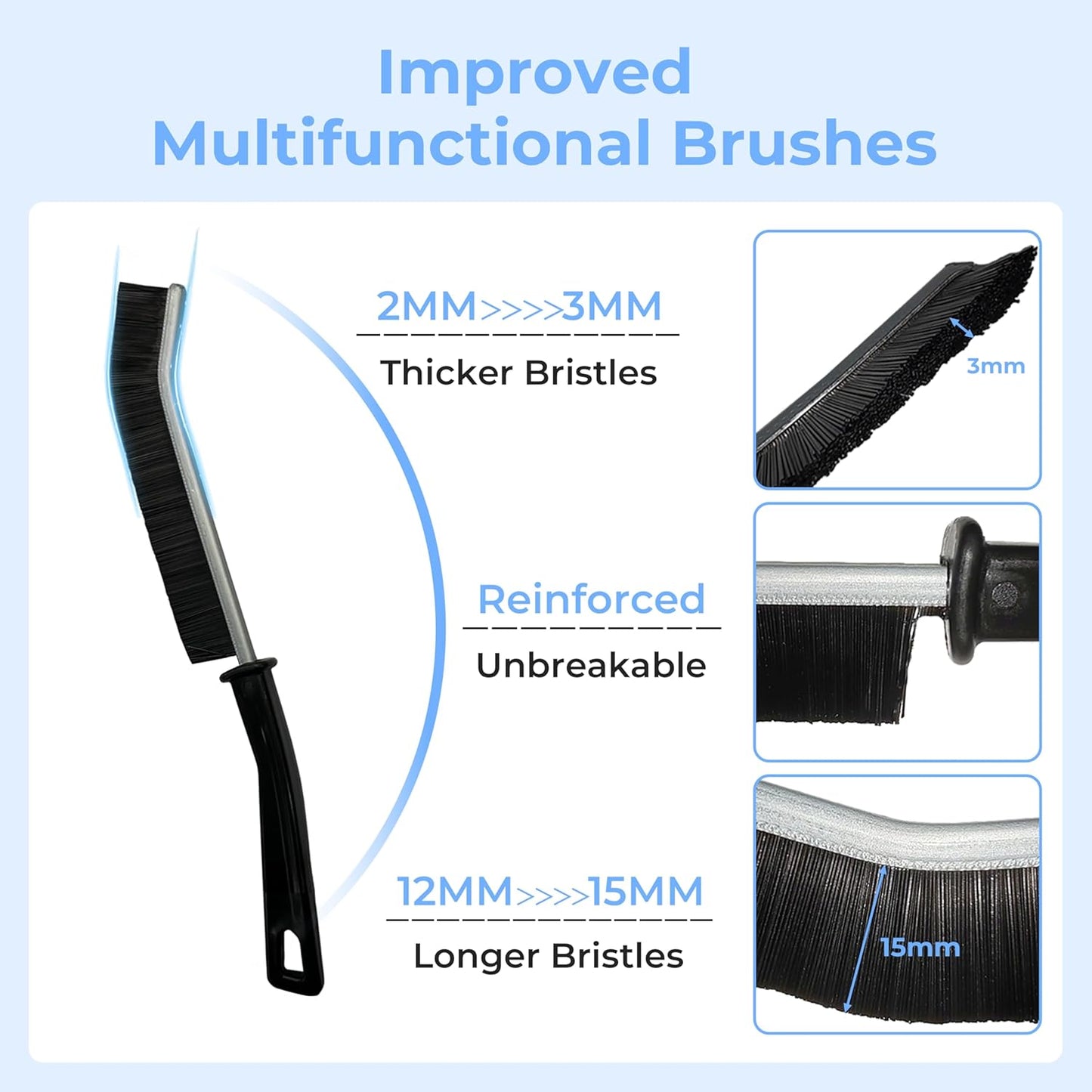 Crevice Cleaning Brush, Hard-Bristled Gap Scrub Brush, Toilet Gap Cleaning Brush Tool, for Scrub