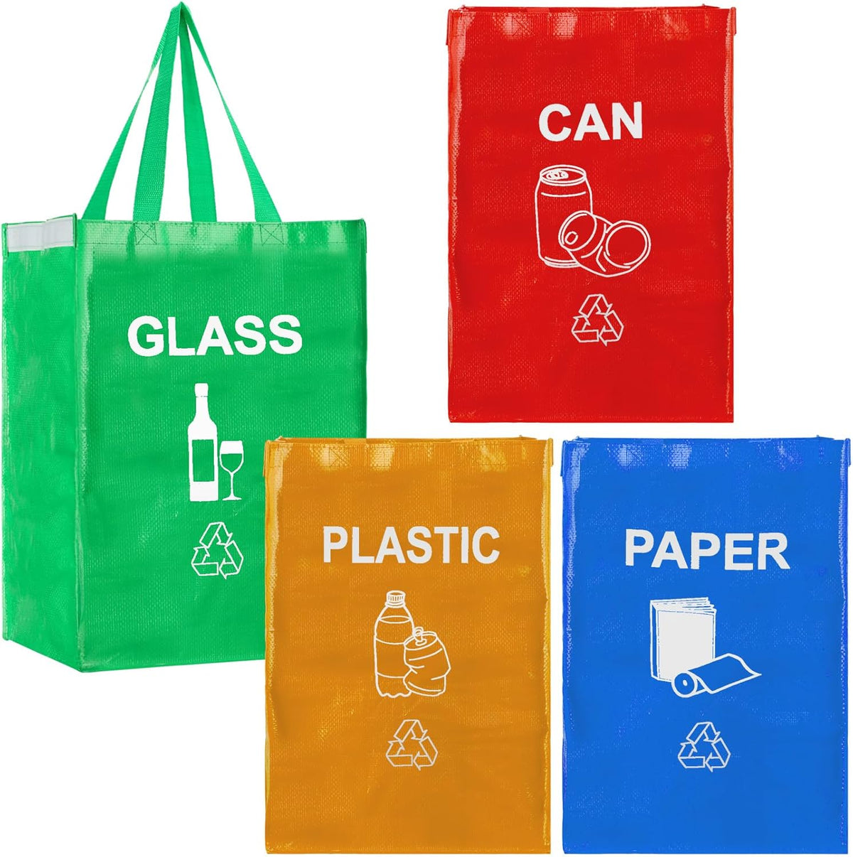 4 Pcs Recycling Bin Bags Separate Recycle Bin Waterproof Waste Baskets Recyclable Waste Trash