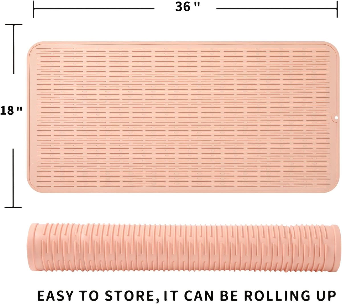 Silicone Dish Drying Mat for Multiple Usage,Easy clean,Eco-friendly,Heat-resistant Silicone Mat for