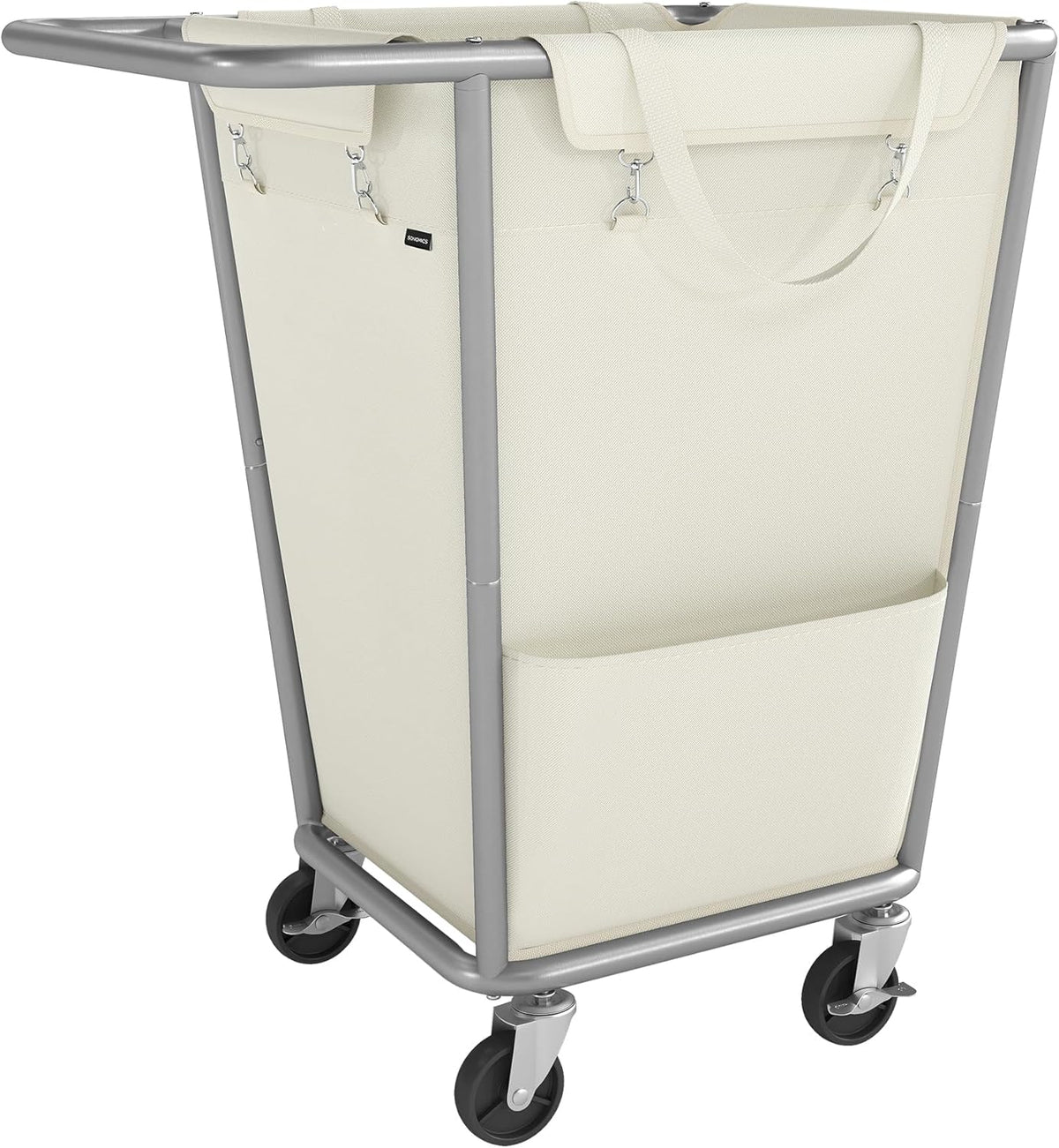 SONGMICS Laundry Basket with Wheels, 34.3 Gallons (130 L) Rolling Laundry Hamper with Removable