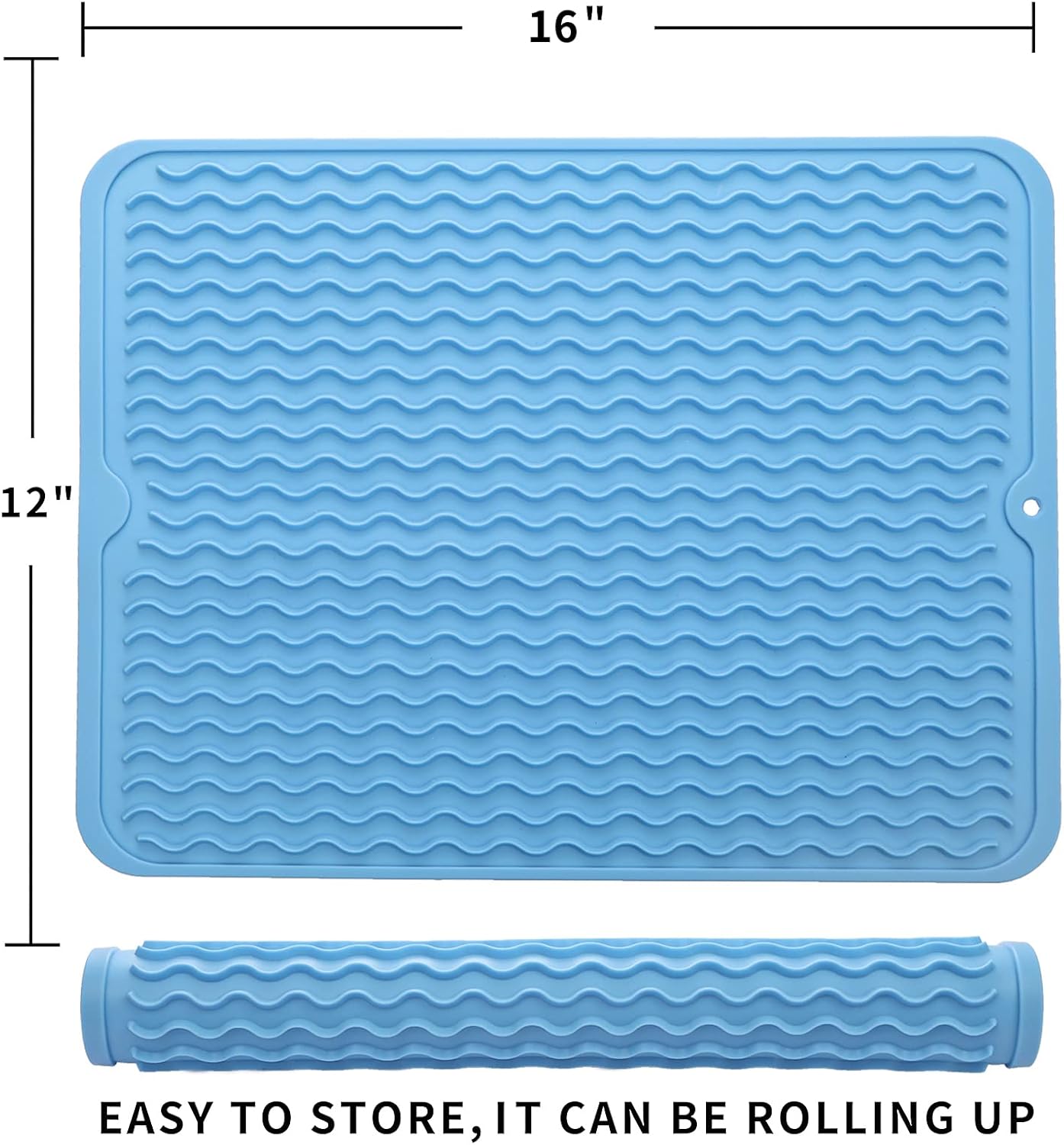 Silicone Dish Drying Mat for Multiple Usage,Easy clean,Eco-friendly,Heat-resistant Silicone Mat for