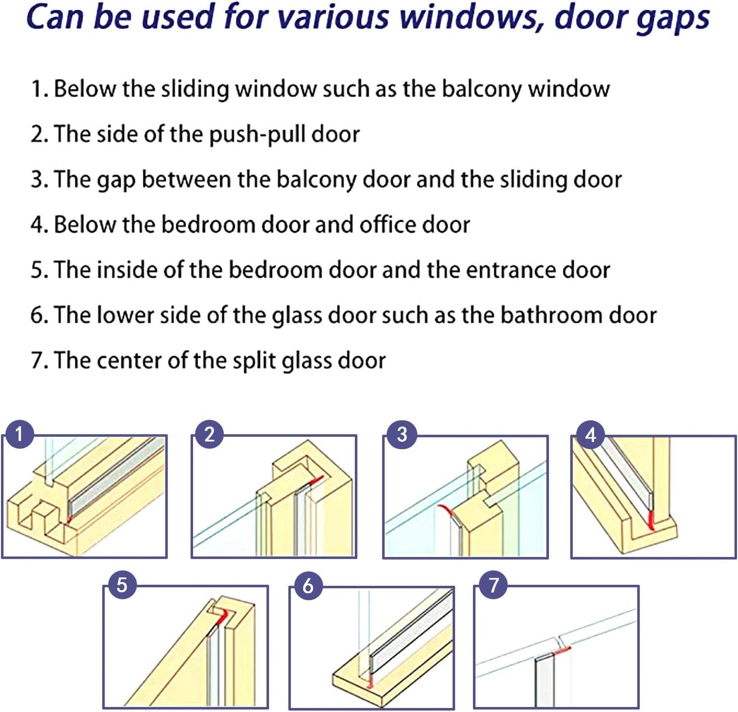 TAROSE Weather Stripping, Silicone Door Seal Strip Door, Window, Transparent 16 Feet Long (Width
