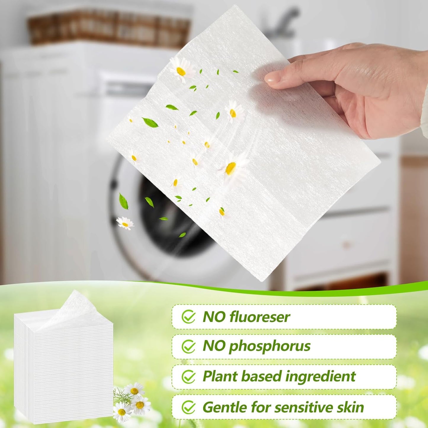 600 Count Dryer Sheets Bulk Fabric Softener Fresh Scent Dryer Sheets Naturally Softens and Removes
