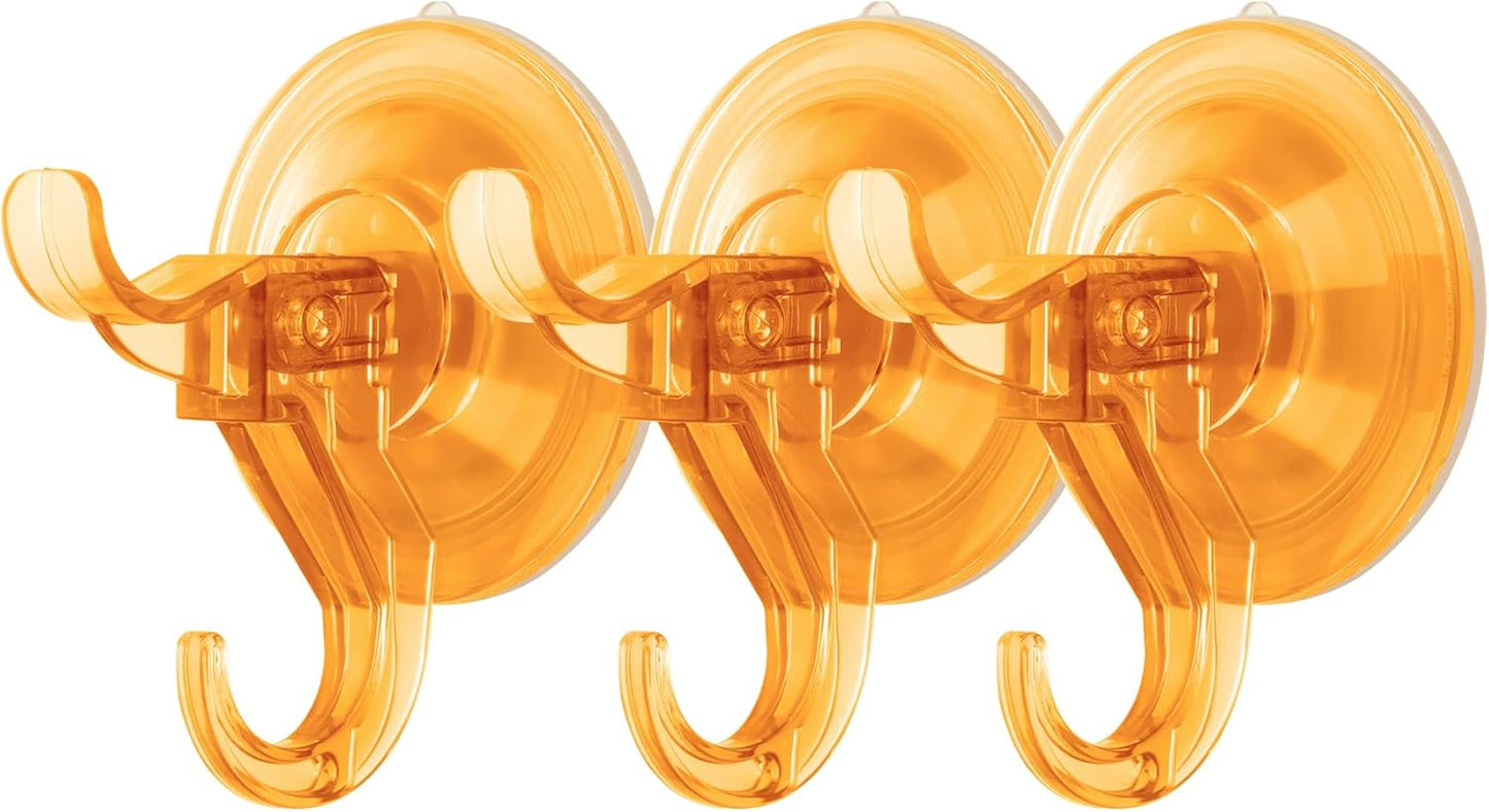 Antimbee 3 Pack Suction Cup Hooks, Wreath Hangers, Removable Small Suction Cups for Shower