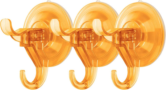 Antimbee 3 Pack Suction Cup Hooks, Wreath Hangers, Removable Small Suction Cups for Shower