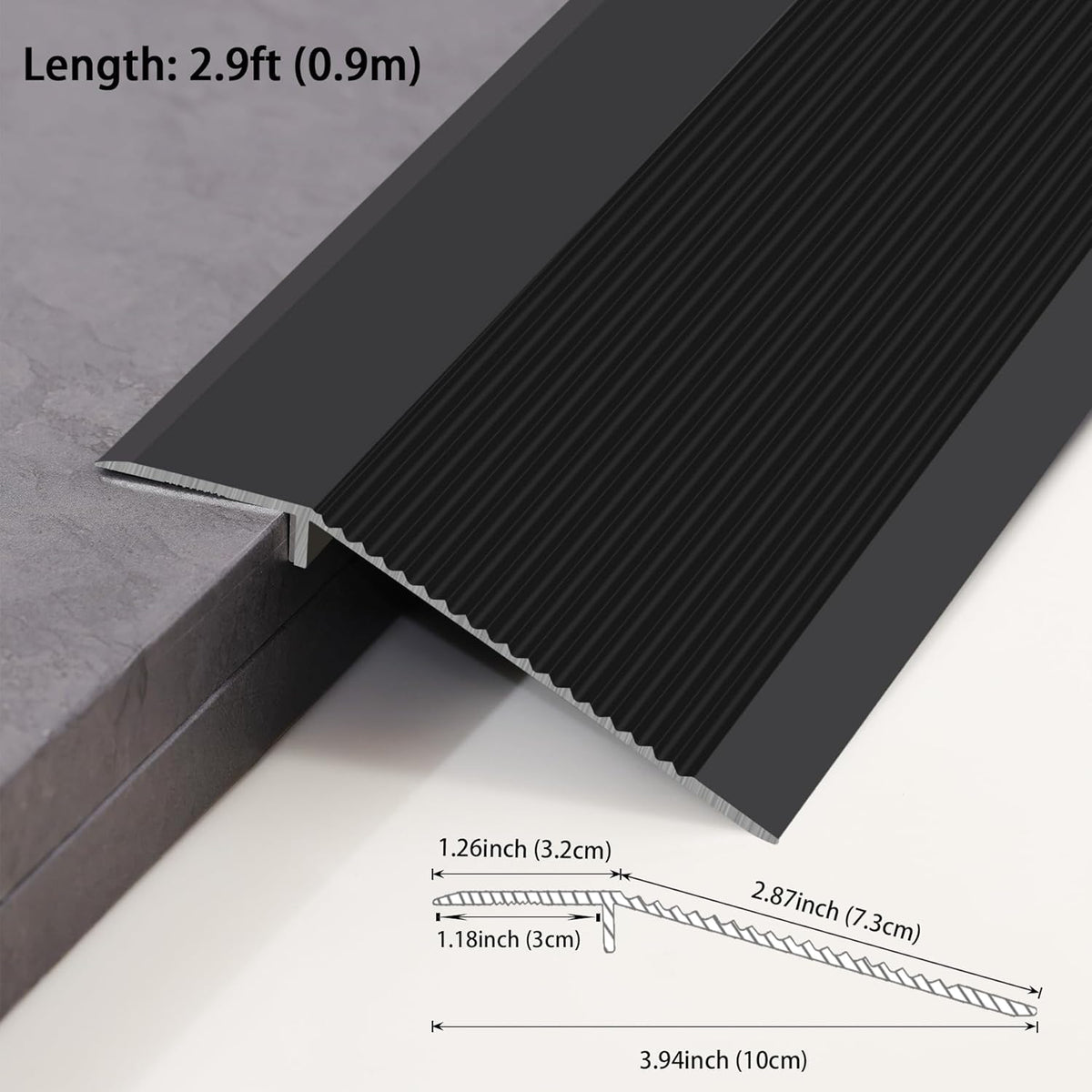 Gaahing Aluminum Floor Transition Threshold Strip, Bridge The Height Gap Between 0.3 to 1.6 inches
