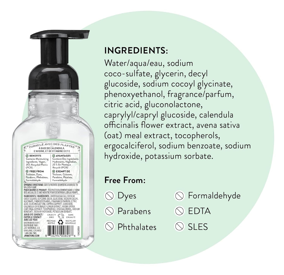 Watkins Hand Soap Vanilla Mint, 9 Fl Oz (Pack Of 6)