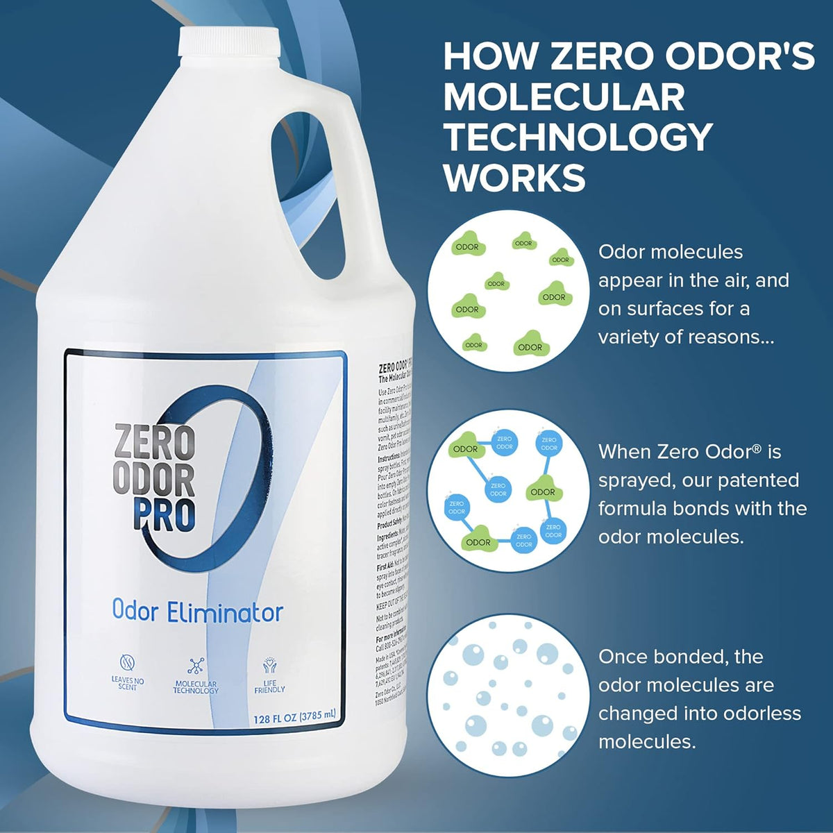 Zero Odor Pro - Commercial Strength Odor Eliminator & Neutralizer, Air Freshener, Room Deodorizer