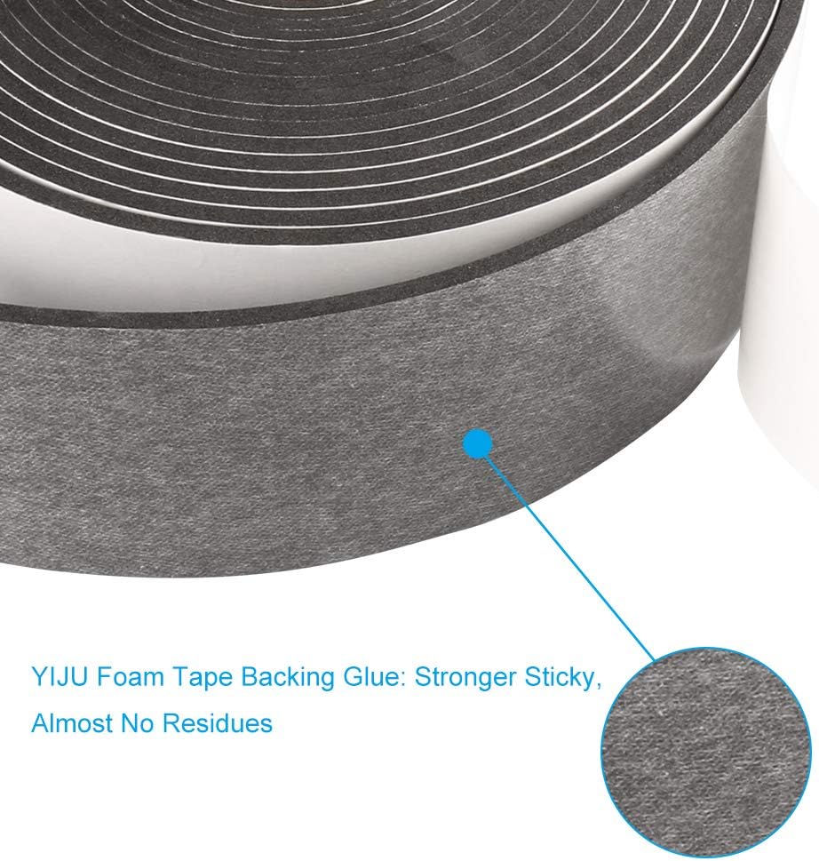 High Density Foam Tape,2 Inch Wide x 1/8 Inch Thick Door Insulation Tape,Adhesive Weather Stripping