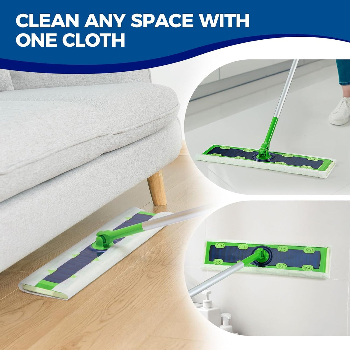 XL Dry Mop Refills Dust Sweeping Cloths Disposable Mop Pads for XL Sweeper X Large Floor Cleaning