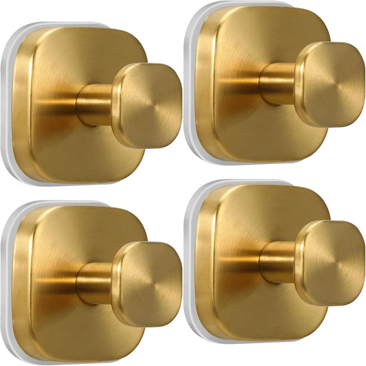 Suction Cup Hooks for Shower - Reusable No-Drill Mounting - Hooks for Towels, Robes & Loofah on