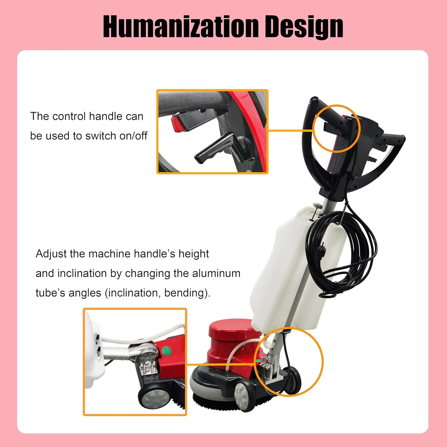 Floor Scrubber Buffer Heavy Duty Polisher Machine Polished Waxed Refurbished Tile Scrubber Cleaner