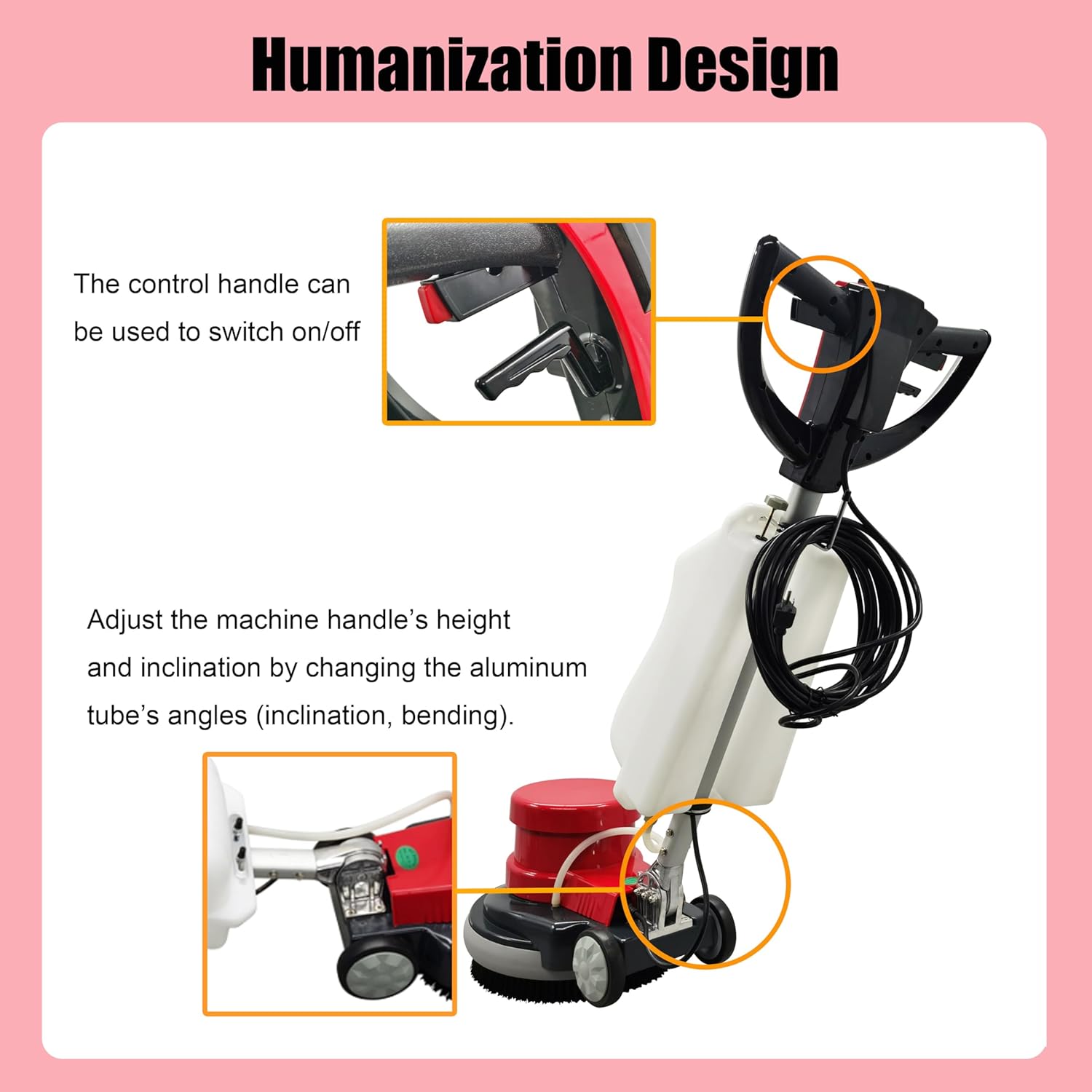 Floor Scrubber Buffer Heavy Duty Polisher Machine Polished Waxed Refurbished Tile Scrubber Cleaner