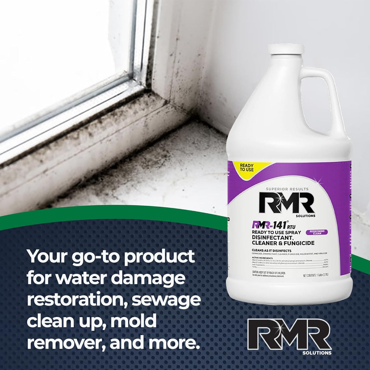 RMR-141 EPA Registered Mold and Mildew Killer, Eliminates Odors, Removes Mold, Mildew, Bacteria