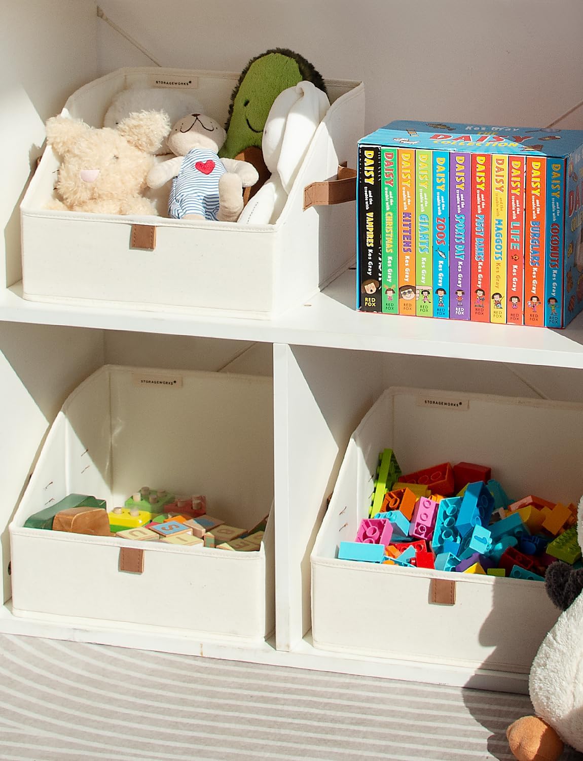 StorageWorks Closet Storage Bins, Trapezoid Organizer Box for Shelves, Fabric Clothes Bin, Foldable