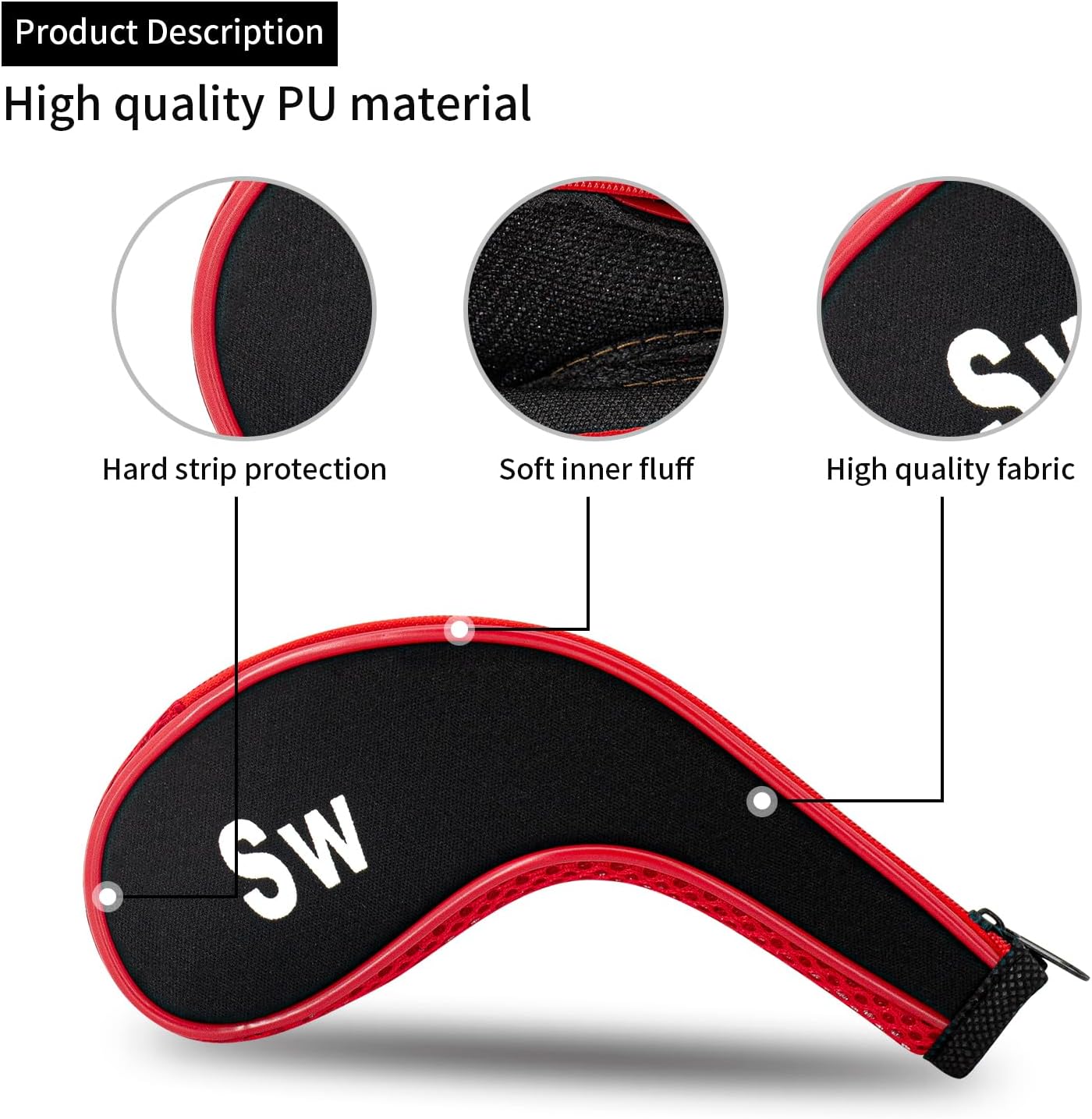 Golf 12pcs Thick Synthetic Golf Iron Head Covers Set Headcover Fit All Brands Callaway Ping