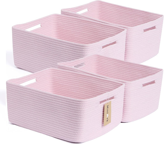 Large Storage Baskets for Organizing, Closet Shelf Baskets for Clothes Blanket Towels, Baby