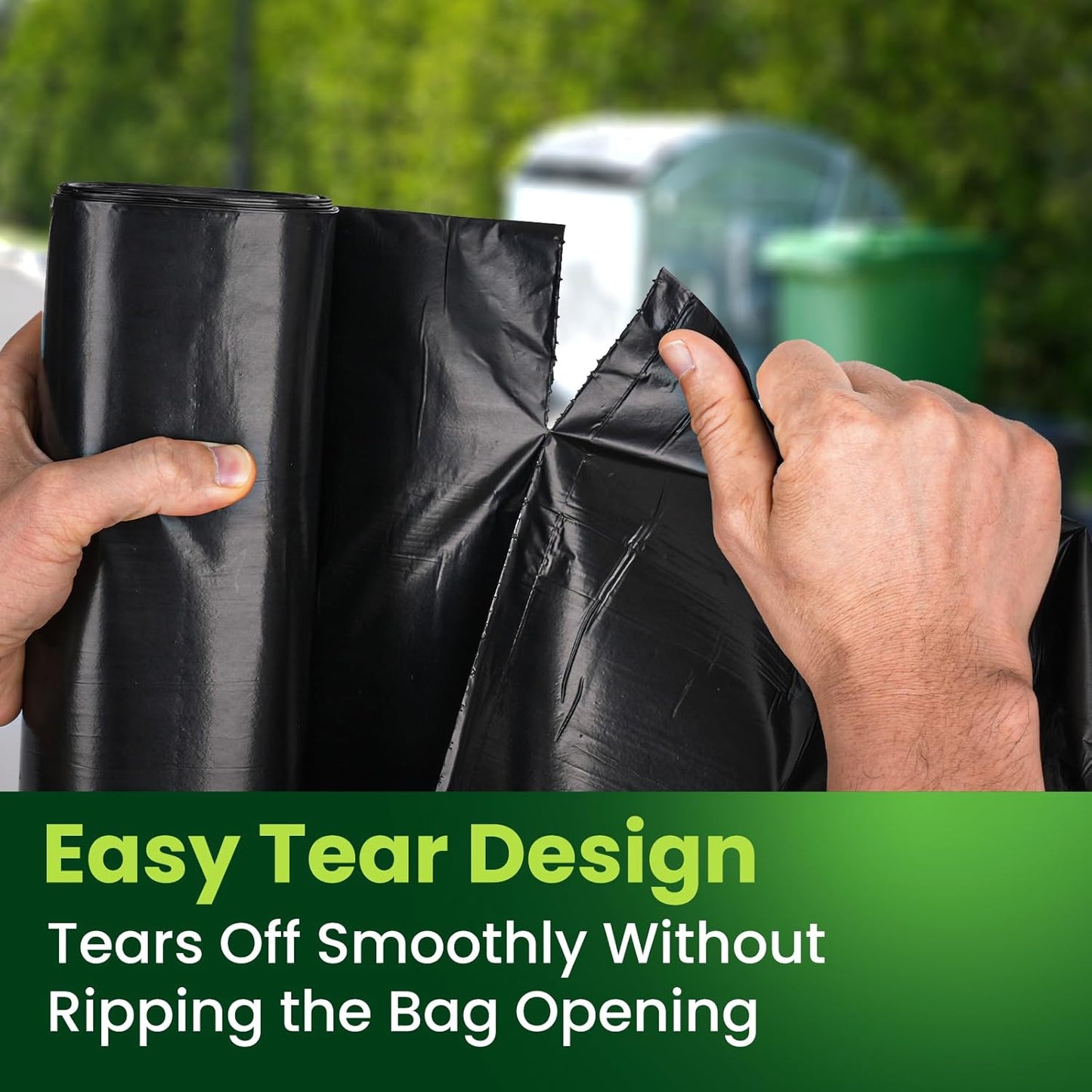 150 Count 55-60 Gallon Trash Bags, Large Garbage Bags Sturdy & Tear-Resistant Commercial Can Liners