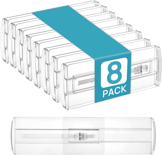 Vtopmart 8 Pack Drawer Dividers for Clothes, 4" High 10.2"-16.6" Adjustable Expandable Dresser