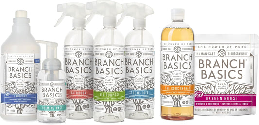 Branch Basics Premium Starter Kit: All Purpose, Glass, and Bathroom Cleaner plus our Foaming Wash