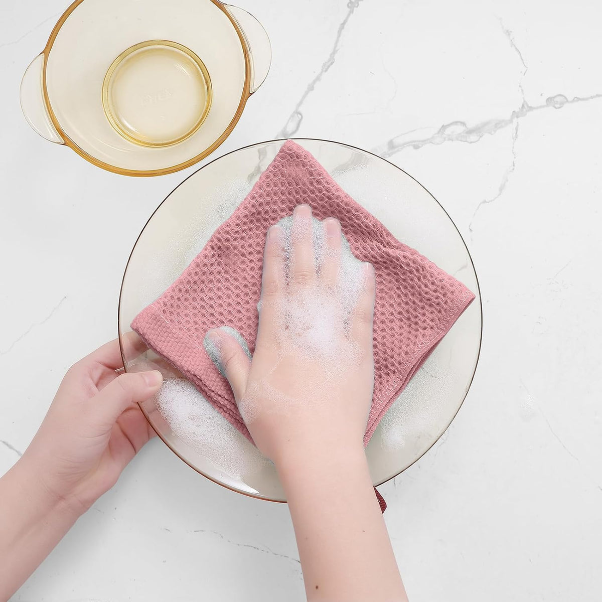 Homaxy 100% Cotton Waffle Weave Kitchen Dish Cloths, Ultra Soft Absorbent Quick Drying Dish Towels