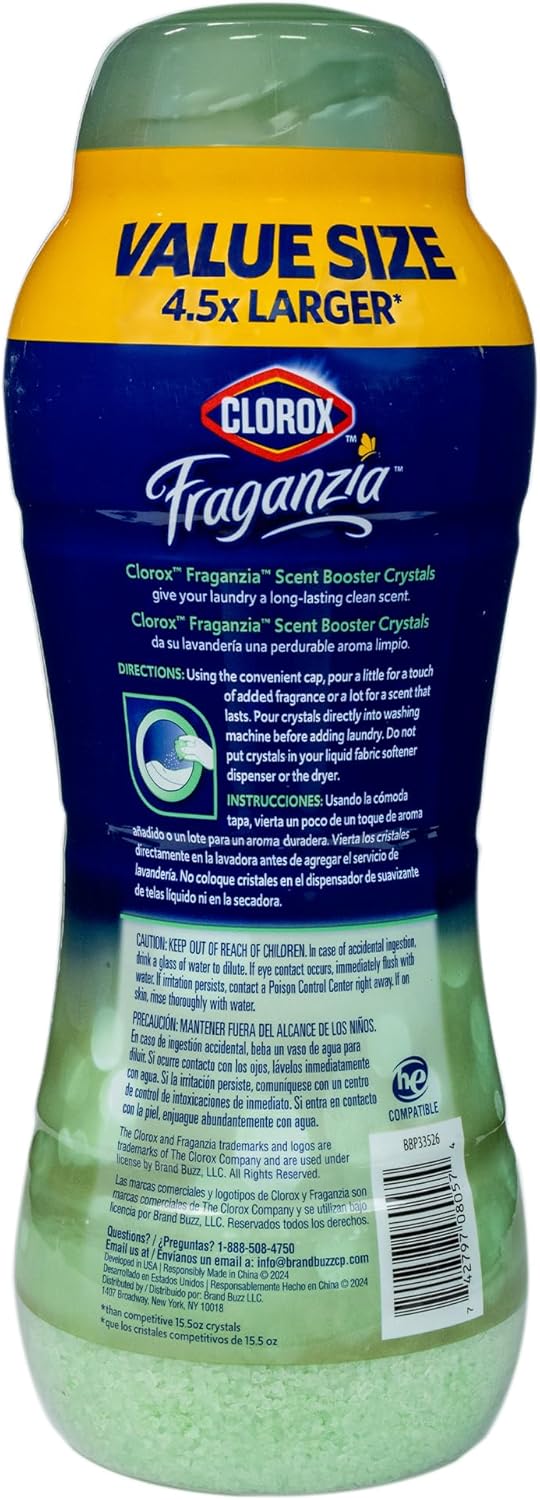 Clorox Fraganzia Laundry Scent Booster Crystals in Cedarwood & Sage Scent - Scented In-Wash
