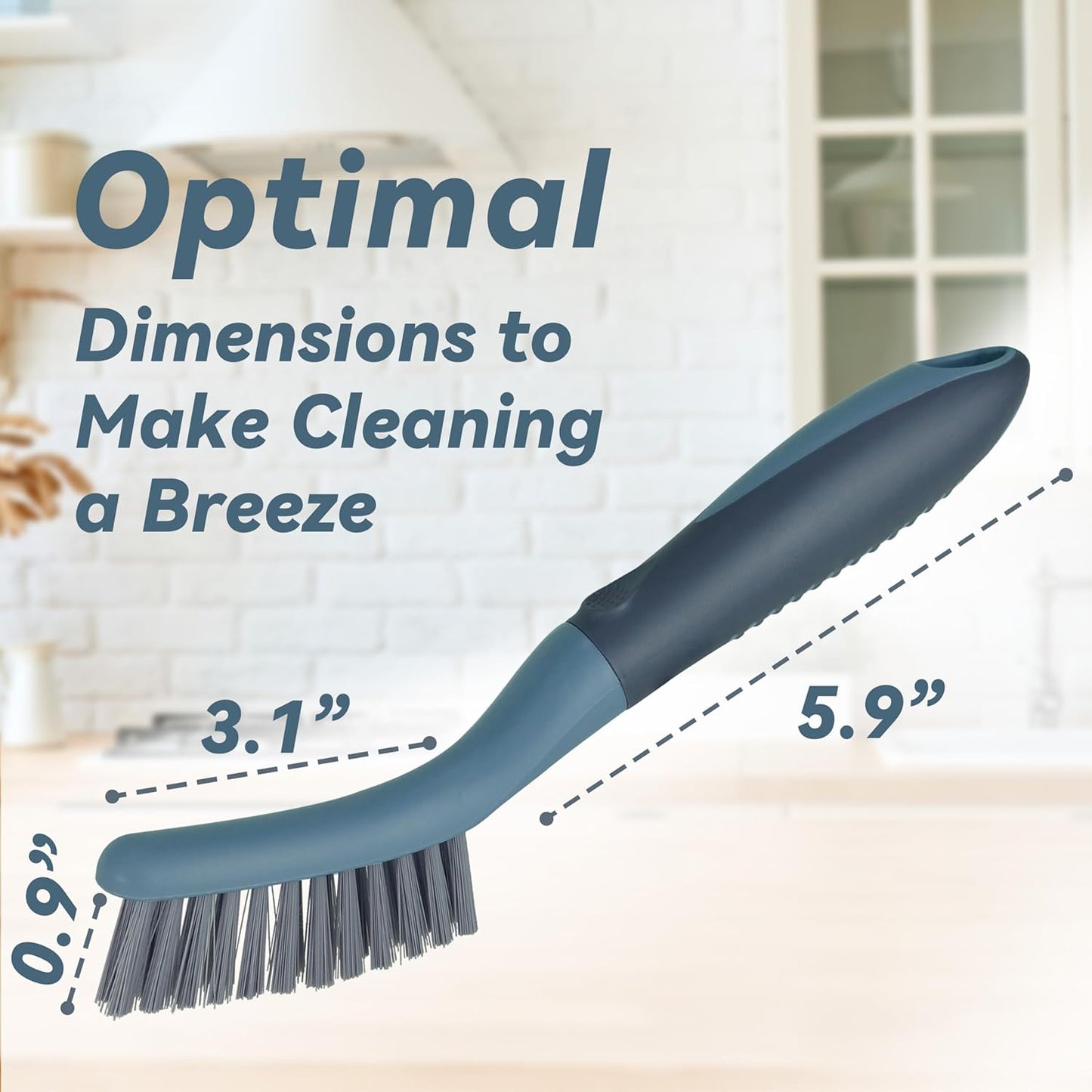 PHYEX 2 Packs Small Brushes for Cleaning, Stiff Bristle Grout Scrub Brushes for Kitchen, Bathroom