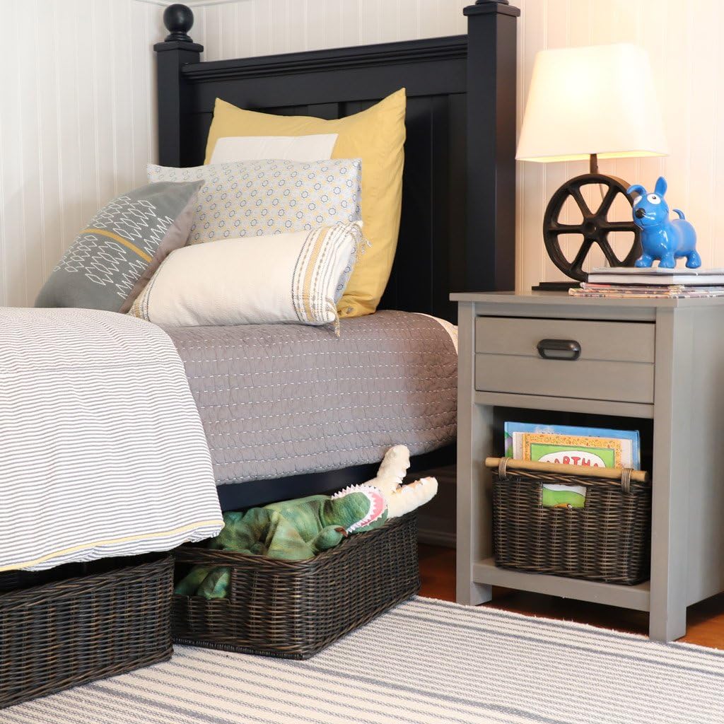 The Basket Lady Under The Bed/Basic Wicker Storage Basket, Extra Large, 25 in L x 19.5 in W x 8 in