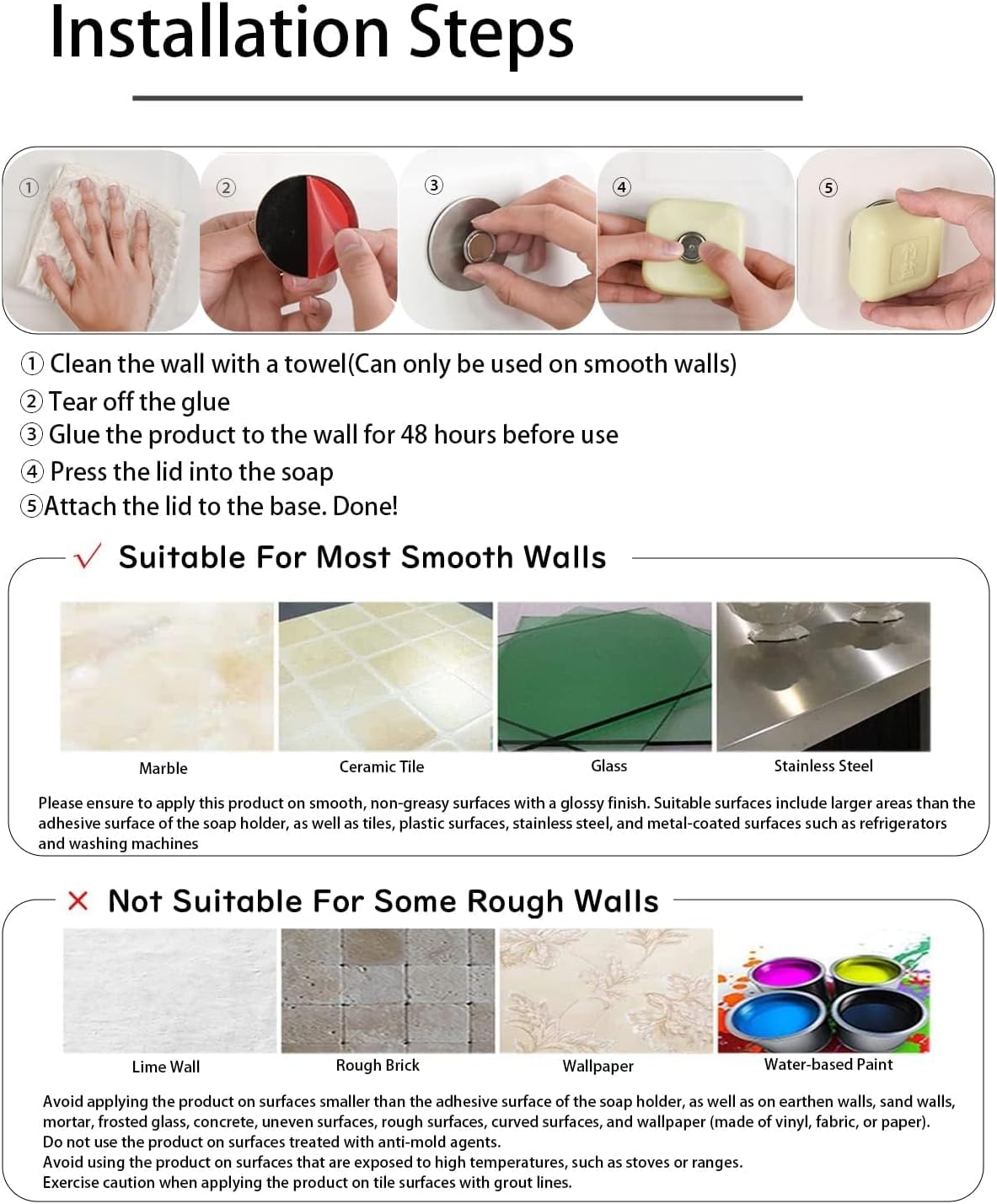 2Pcs Magnetic Soap Savers for Bar Soap, Stainless Steel Soap Holder for Shower Wall and