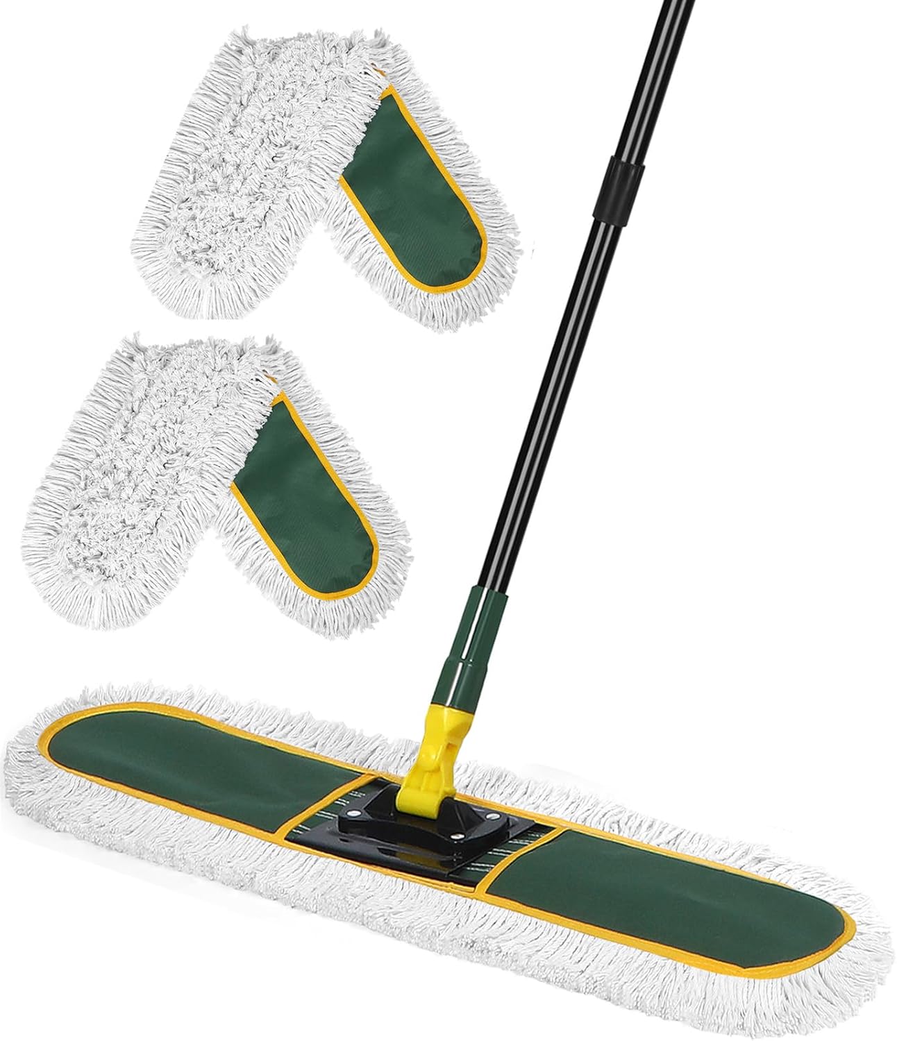 24" Commercial Dust Mop for Floor Cleaning, Heavy Duty Large Mop with Replacement Mops Pads