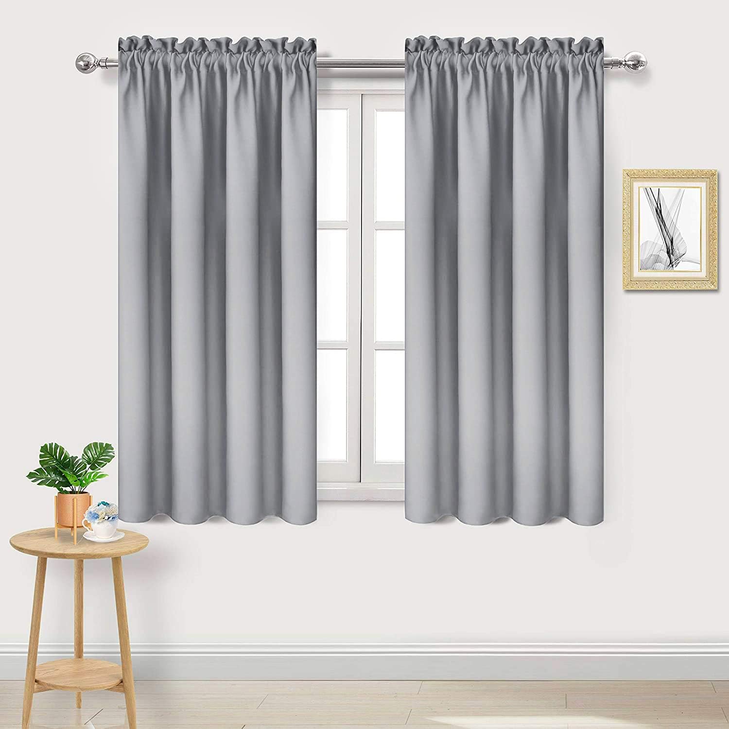 DWCN Blackout Curtains Room Darkening Thermal Insulated Bedroom Curtains Window Curtain Panels, 42