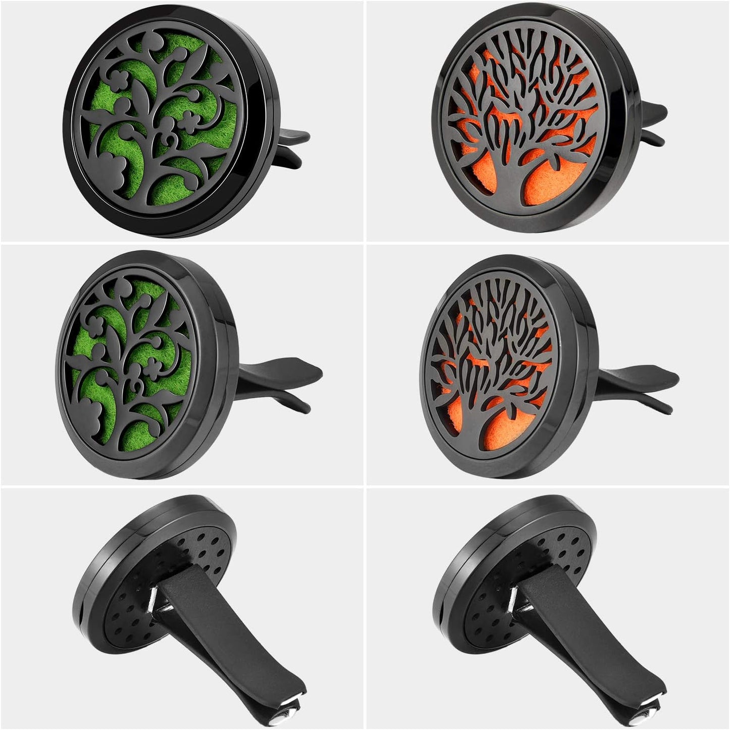 2 Pieces 316L Stainless Steel Car Aromatherapy Essential Oil Diffuser Air Freshener Vent Clip