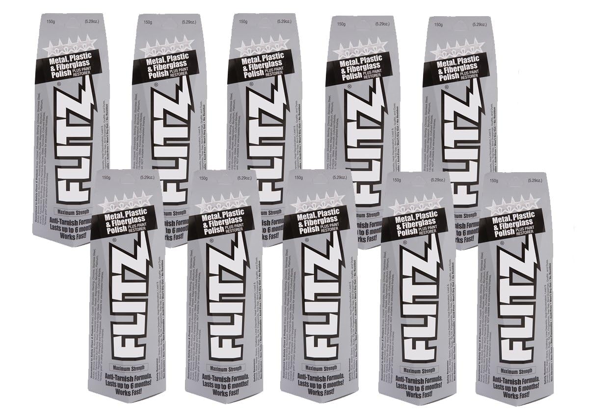 Flitz Multi-Purpose Metal Polish Paste - 5.29oz Tube of USA-Made Chrome Polish - Works on Stainless