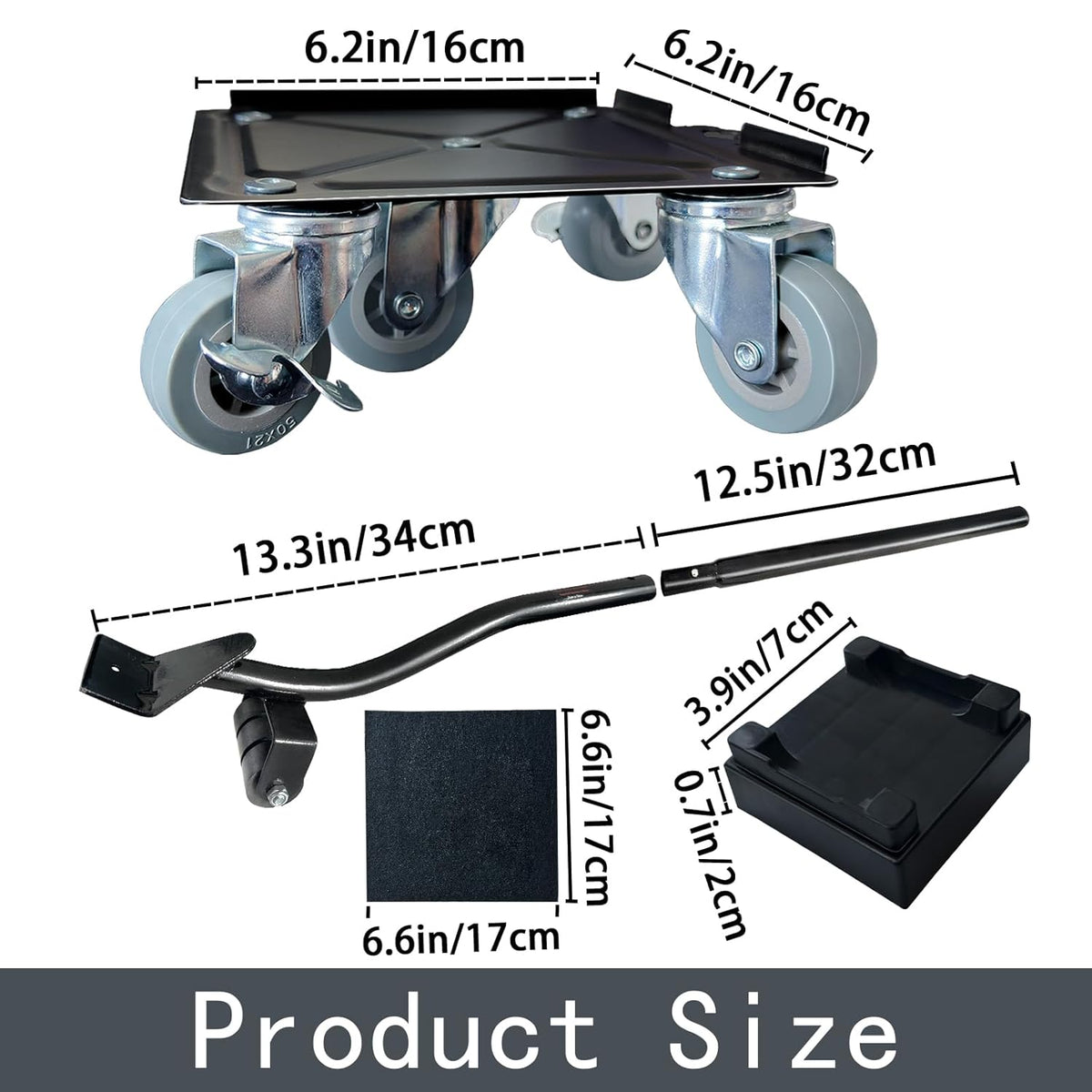 Furniture-Dolly-Furniture-Movers-with-5-Wheels, Furniture Sliders Large Size Carbon Steel Panel