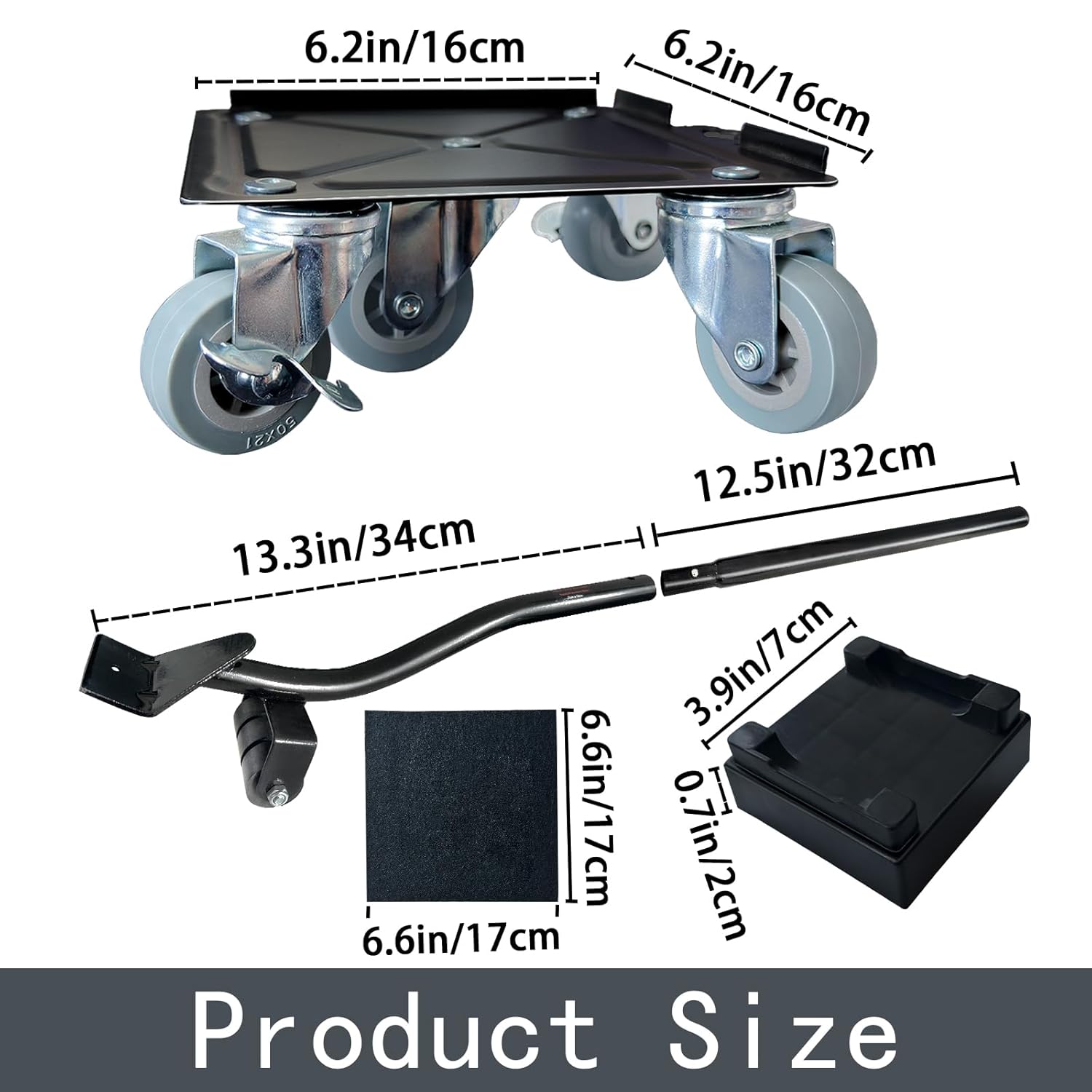 Furniture-Dolly-Furniture-Movers-with-5-Wheels, Furniture Sliders Large Size Carbon Steel Panel