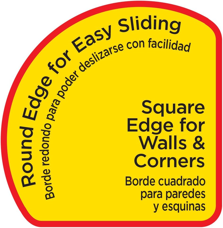 Super Sliders 5 Inch Square Corner Plastic Reusable Furniture Sliders for Carpeted Floors, Durable