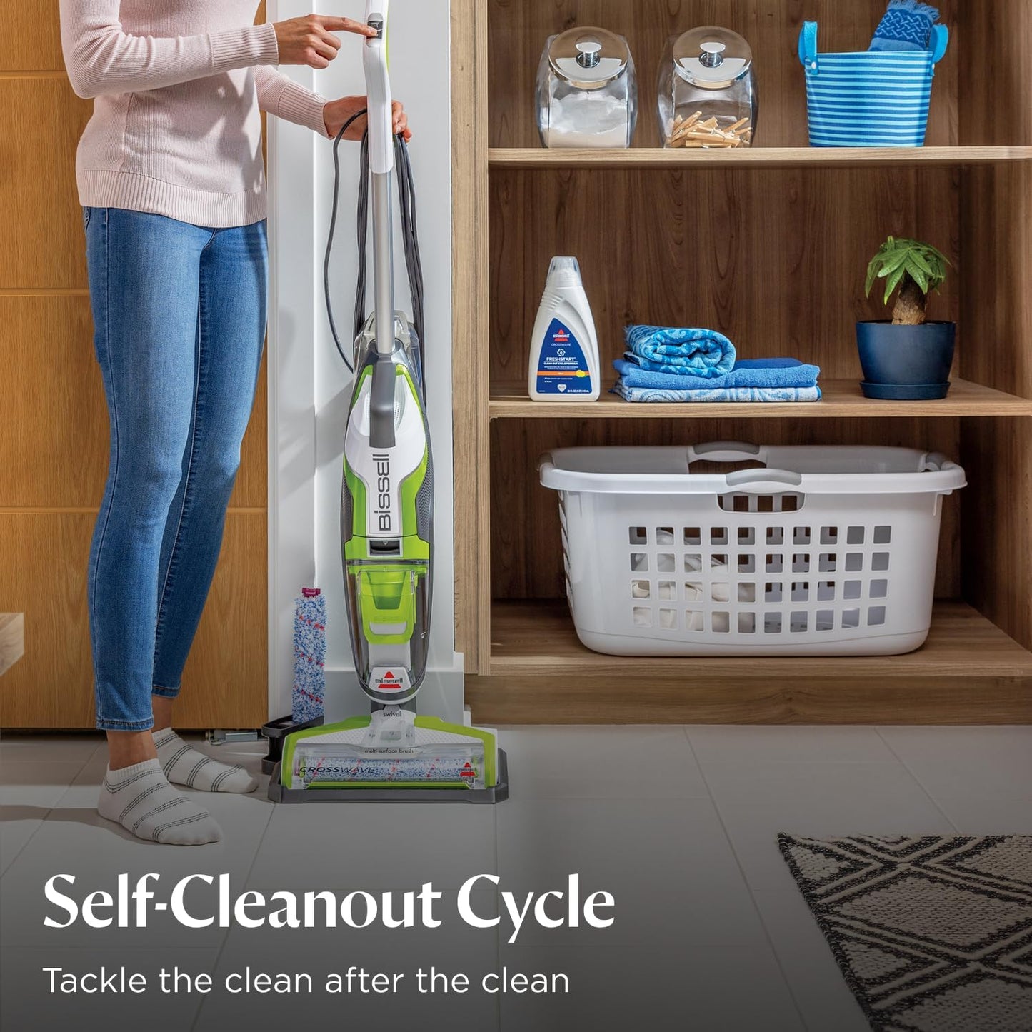 BISSELL Crosswave Turbo Vacuum Mop All in One Wet and Dry Vac Combo Hard Floor & Area Rug Cleaner