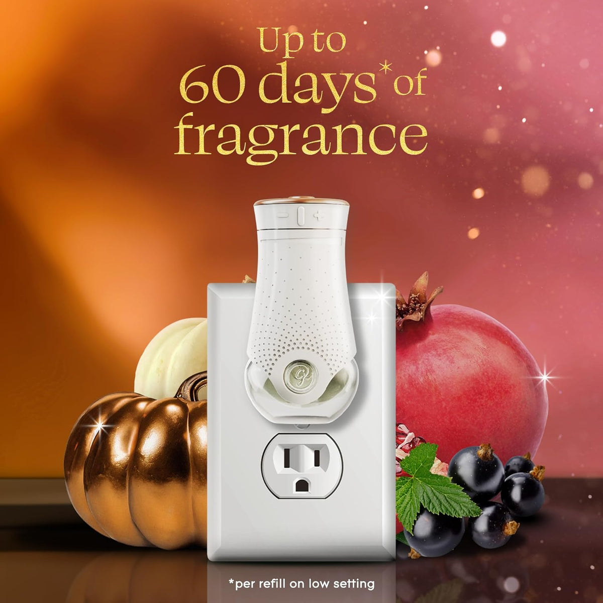 Glade PlugIns Refills Air Freshener, Pumpkin & Ginger and Pomegranate & Currant, Scented and