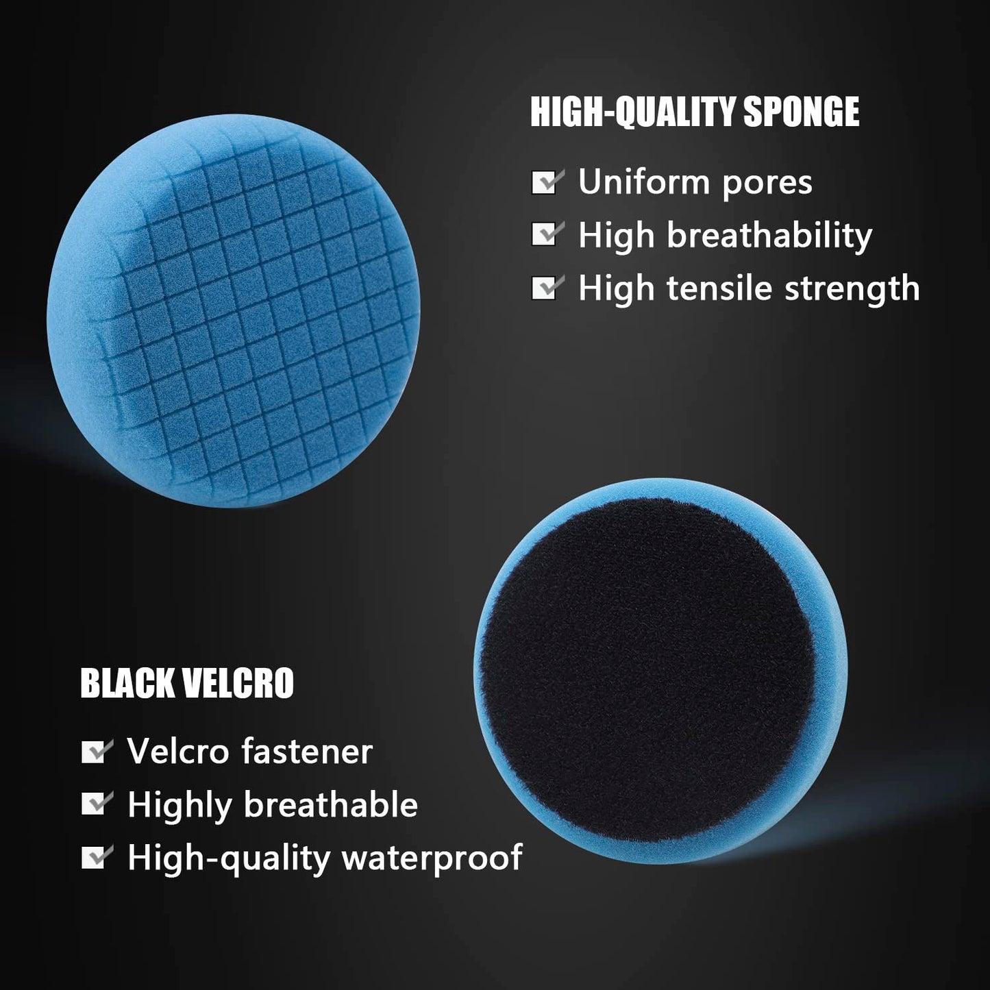 Green Heavy Cut Pad, Buffing Polishing Pads, SPTA 1Pc 3.5 Inch Face for 3 Inch 80mm Backing Plate